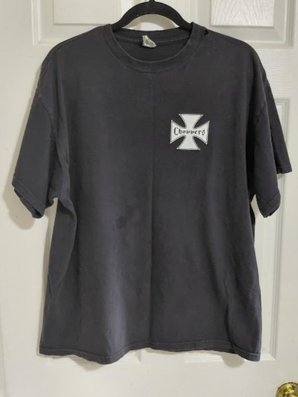 Vintage Y2K Panama City Beach Choppers Bike Week Black Crew Neck Tee Size XL